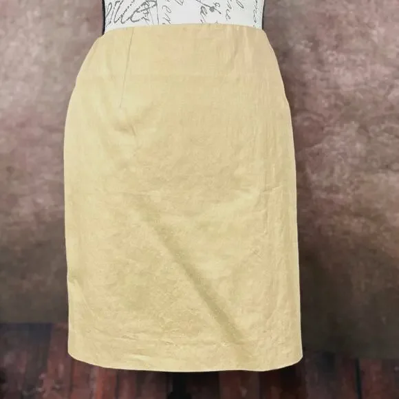 Cedric Charlier Knee Length Pencil Skirt Tan Size 8